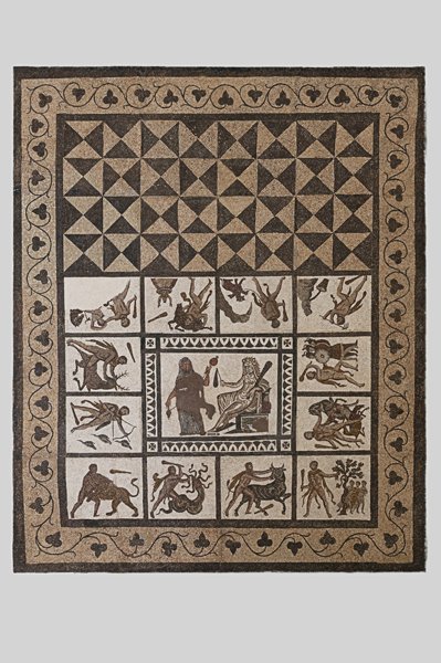 museo arqueológico nacional 38315bis mosaico de los trabajos de hércules 01